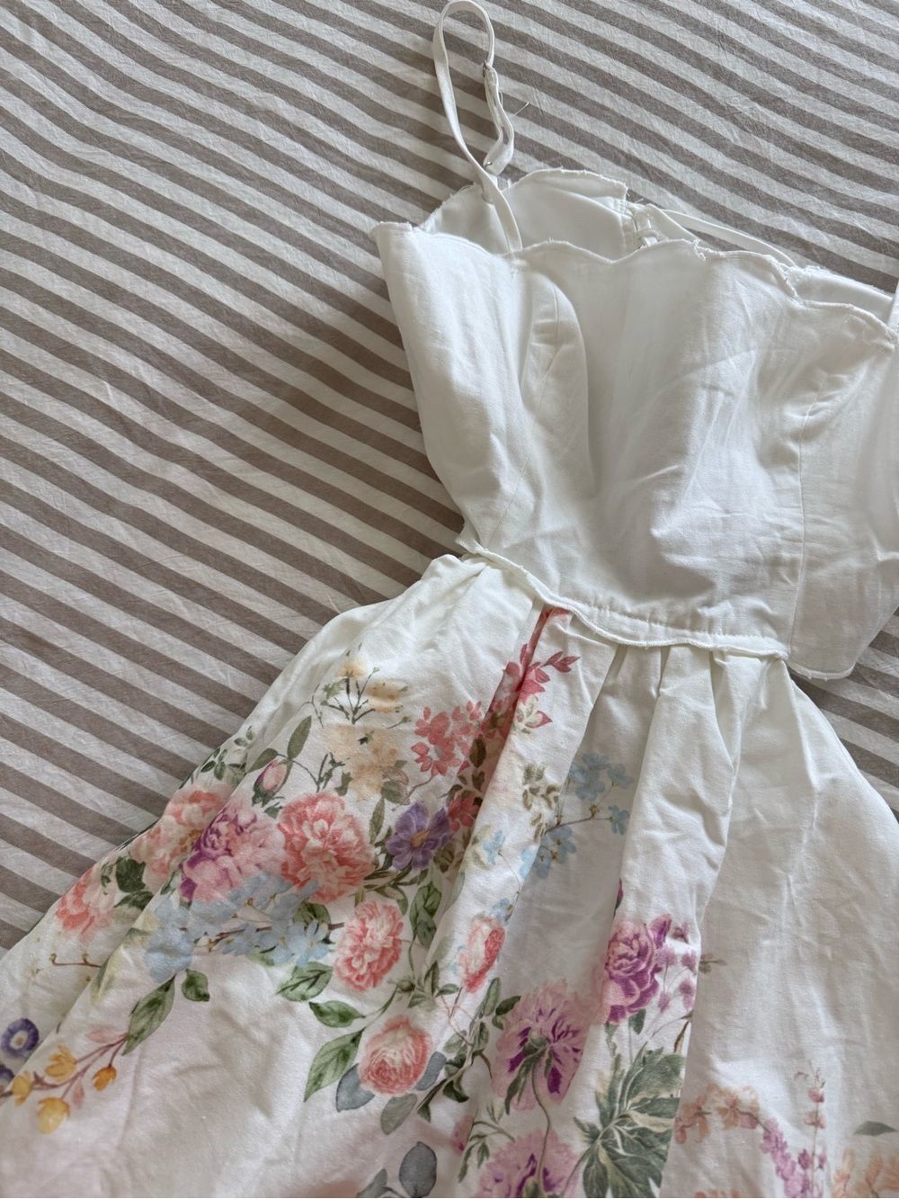 Altar'd State White Floral Spaghetti-Strap Dress - Picture 2 of 6